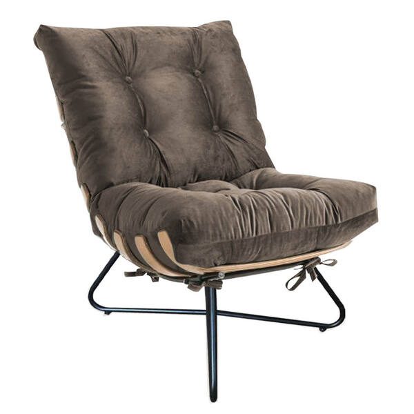 Poltrona Costela Madeira X Pés Cruzados Sala Quarto Recepção