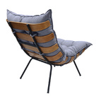 Poltrona Costela - Moveis Roperi - Algodão Cinza