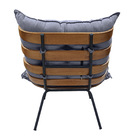 Poltrona Costela - Moveis Roperi - Algodão Cinza