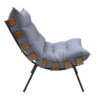 Poltrona Costela - Moveis Roperi - Algodão Cinza