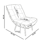 Poltrona Costela - Moveis Roperi - Veludo Grafite