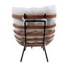 Poltrona Costela Original Com Banqueta Em Sarja Cru Natural B