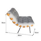 Poltrona Costela Para Sala De Estar Bege Lilies Móveis