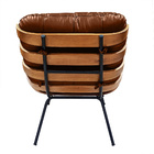 Poltrona Costela Para Sala E Quarto Couro Marrom - Wed Decor