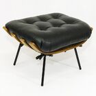 Poltrona Costela Preta Com Puff - Poltronas Do Sul