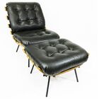 Poltrona Costela Preta Com Puff - Poltronas Do Sul