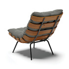 Poltrona Costela Suede Base Metálica Preto M11 - D'rossi - Gr