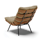 Poltrona Costela Suede Base Metálica Preto M11 - D'rossi - Ma