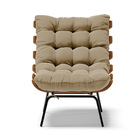 Poltrona Costela Suede Base Metálica Preto M11 - D'rossi - Ma