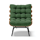 Poltrona Costela Suede Base Metálica Preto M11 - D'rossi - Ve