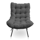 Poltrona Costela Suede D'w - Cinza