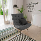 Poltrona Costela Suede D'w - Cinza