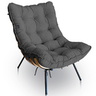 Poltrona Costela Suede D'w - Cinza