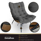 Poltrona Costela Suede D'w - Cinza