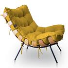 Poltrona Costela Suede D'w Cor Amarelo