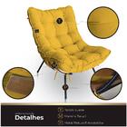 Poltrona Costela Suede D'w Cor Amarelo