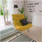 Poltrona Costela Suede D'w Cor Amarelo