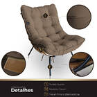 Poltrona Costela Suede D'w - Marrom Mascavo