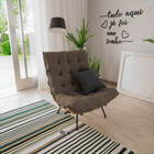 Poltrona Costela Suede D'w - Marrom Mascavo