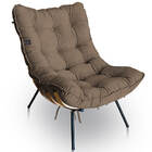 Poltrona Costela Suede D'w - Marrom Mascavo