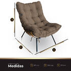 Poltrona Costela Suede D'w - Marrom Mascavo