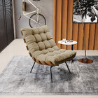 Poltrona Costela Suede Marrom Rato Base Industrial Preto M11