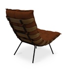 Poltrona Costela Suede Terracota - Meu Lar Decorações De Ambi