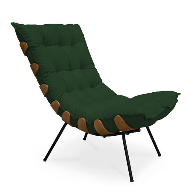 Poltrona Costela Suede Verde - Meu Lar Decorações De Ambientes