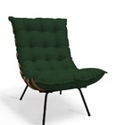 Poltrona Costela Suede Verde - Meu Lar Decorações De Ambientes