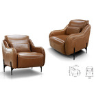 Poltrona Couro 100% Legítimo Fancy 1001 Capuccino 01 - Star C