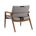 Poltrona Couro E Linho 246 Linho Uxua Cinza