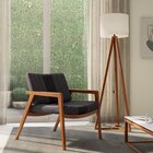 Poltrona Couro E Linho 418 Uxua Grafite