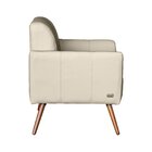 Poltrona Couro Legítimo Bia 80x67cm Tiza