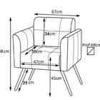 Poltrona Couro Legítimo Bia Bege