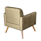 Poltrona Couro Legítimo Bia Bege