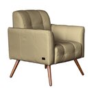 Poltrona Couro Legítimo Bia Bege