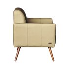 Poltrona Couro Legítimo Bia Bege