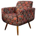 Poltrona Cristal Decorativa Estampa Mandala Kasa Sofá