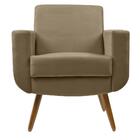 Poltrona Cristal Decorativa Suede Bege D'rost