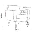 Poltrona Cristal Decorativa Suede Bege D'rost