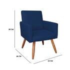 Poltrona Croft Pés Palito Azul Marinho Bnn Decor