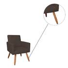 Poltrona Croft Pés Palito Marrom Bnn Decor