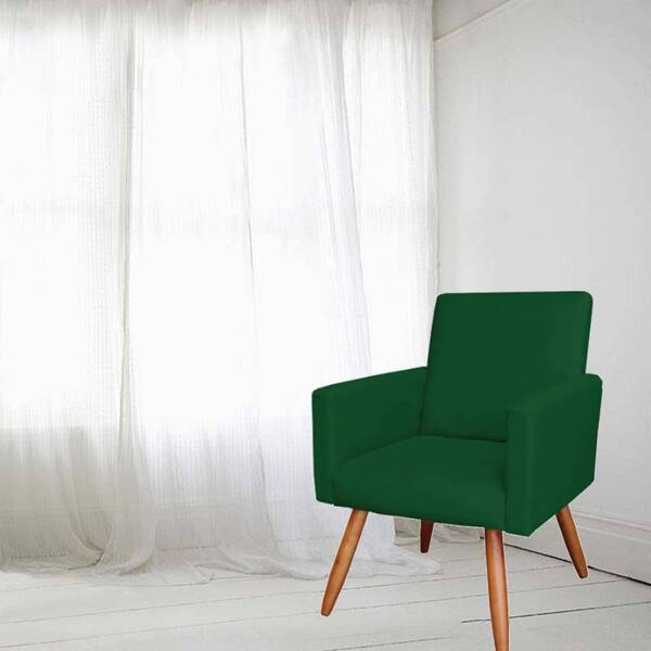 Poltrona Croft Pés Palito Verde Escuro Bnn Decor