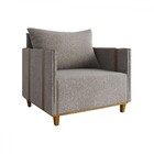 Poltrona Crystal Linho Kaki/durango - Viero Móveis