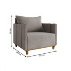 Poltrona Crystal Linho Kaki/durango - Viero Móveis