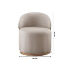 Poltrona Curva Moderna Brenda Design Arredondado Bege