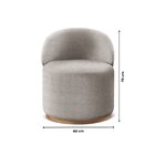 Poltrona Curva Moderna Brenda Design Arredondado Cinza