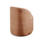 Poltrona Curva Moderna Brenda Design Arredondado Laranja