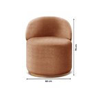 Poltrona Curva Moderna Brenda Design Arredondado Laranja