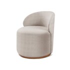 Poltrona Curva Moderna Brenda Design Arredondado Nude